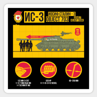 For someone who understands tanks! IS-3 infographics Magnet